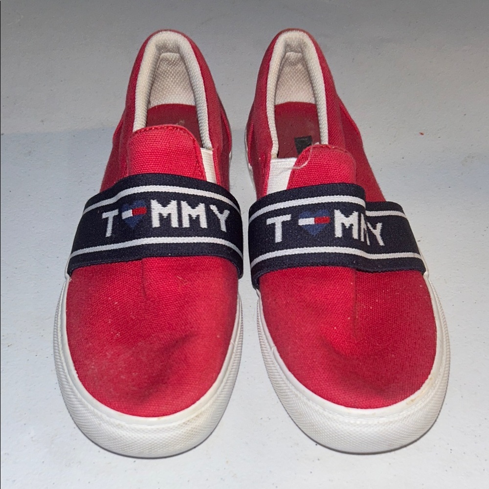 Tommy Hilfiger Kids Red Slip-On Sneakers
